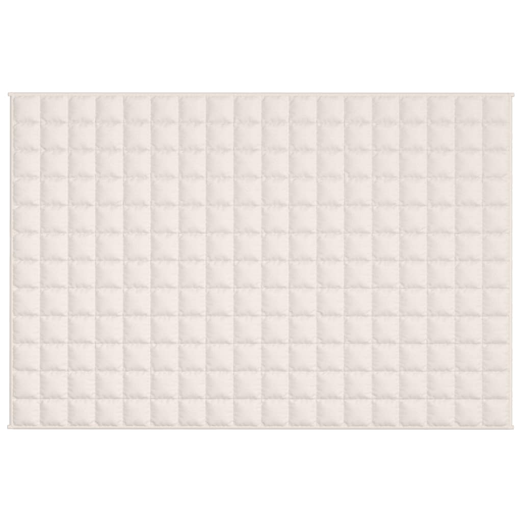 Vidaxl verzwaringsdeken 120x180 cm 5 kg stof lichtcrèmekleurig