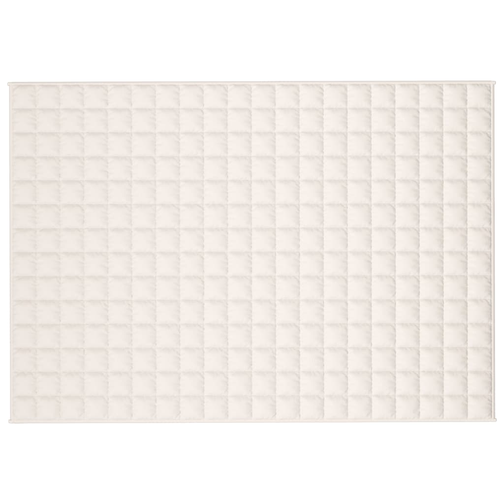 VIDAXL Coperta debole 138x200 cm 10 kg Crema leggera in tessuto