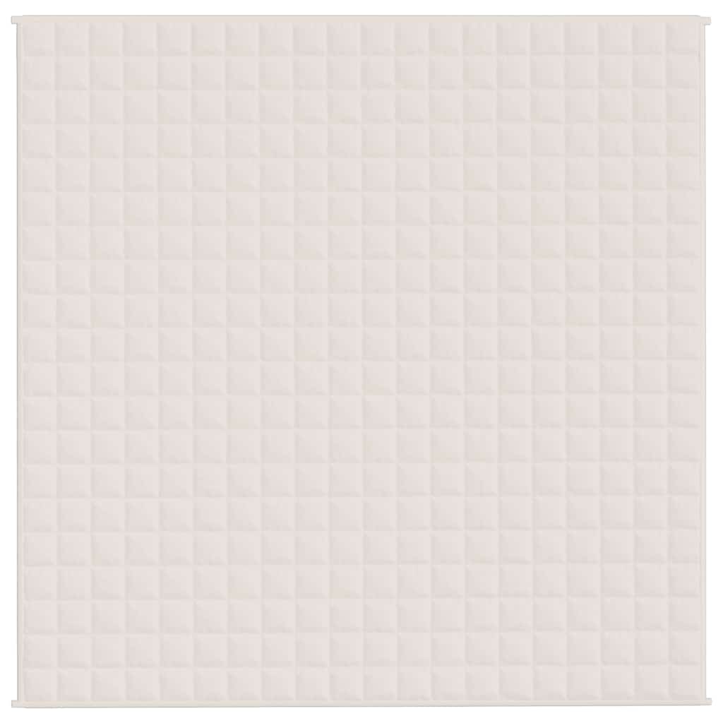 VIDAXL Coperta debole 200x200 cm 9 kg di crema leggera in tessuto