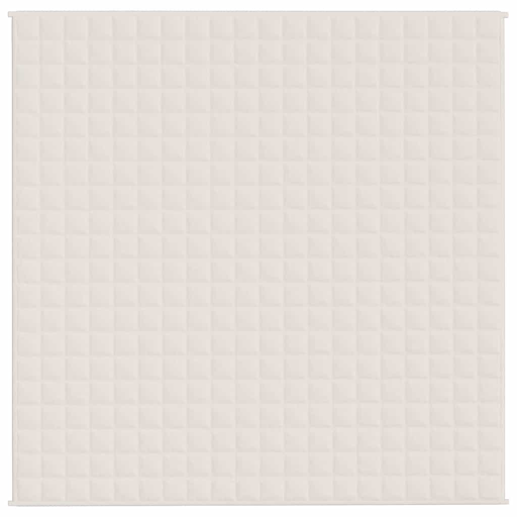 Vidaxl verzwaringsdeken 200x200 cm 13 kg stof lichtcrèmekleurig