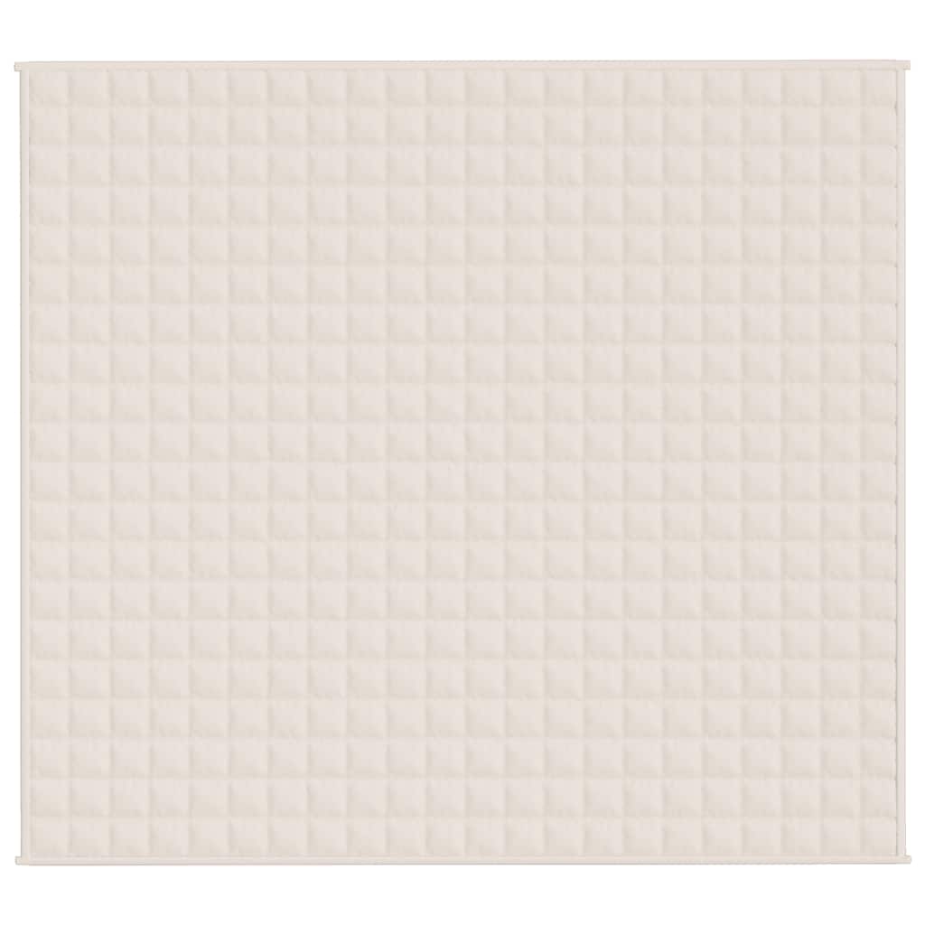 Manta de débil de Vidaxl 200x225 cm 9 kg de crema de luz de tela