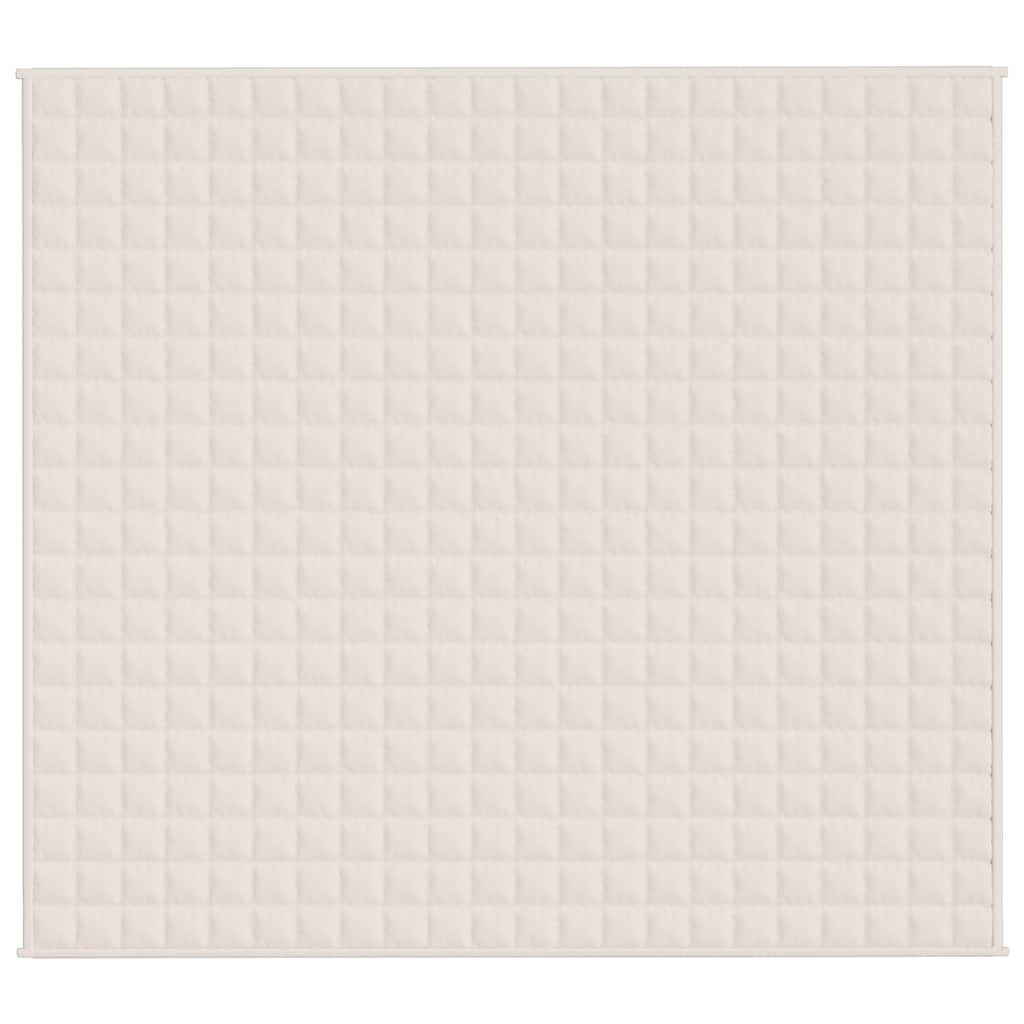 Manta de débil de Vidaxl 200x225 cm 13 kg de crema de luz de tela