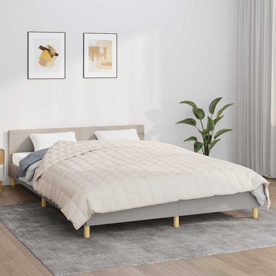 Manta de débil de Vidaxl 220x235 cm 11 kg de crema de luz de tela -Coleada