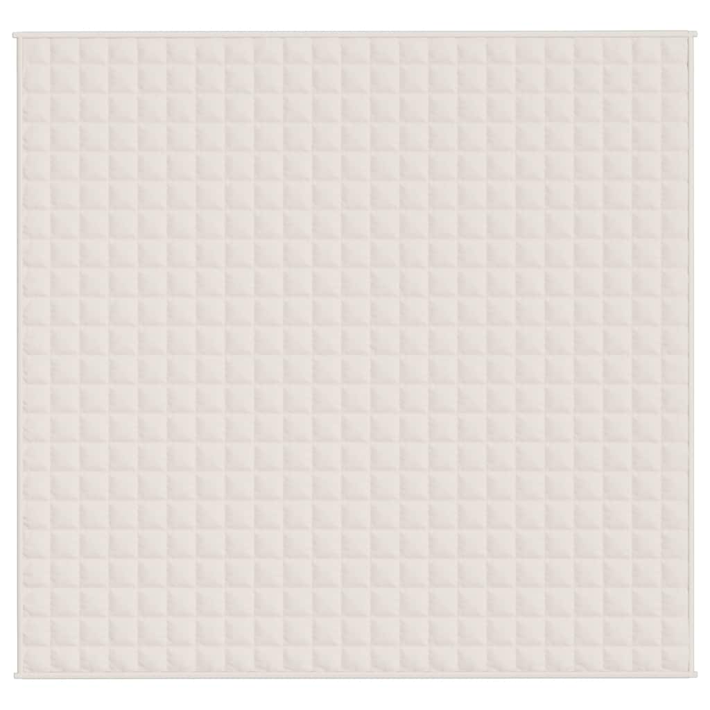 VIDAXL Coperta debole 220x235 cm 15 kg di crema leggera in tessuto