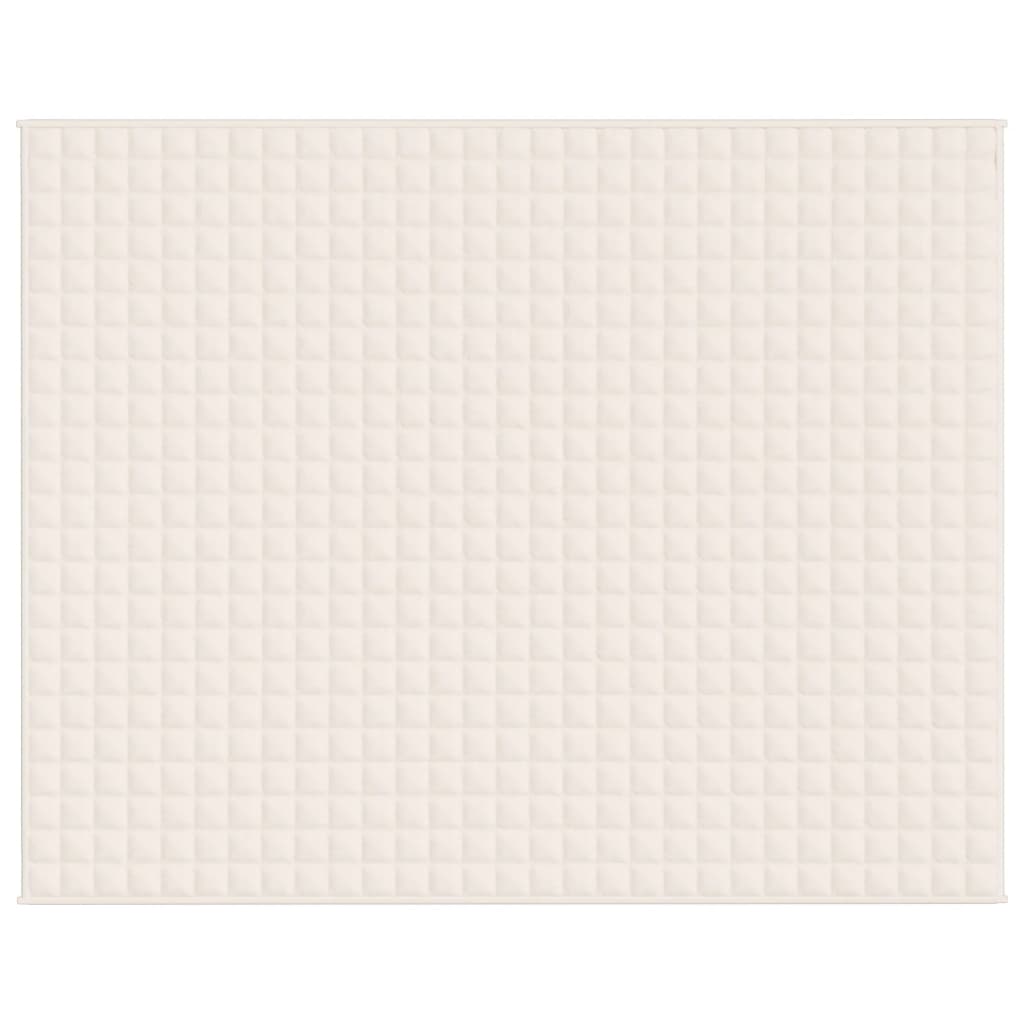 Vidaxl verzwaringsdeken 235x290 cm 11 kg stof lichtcrèmekleurig