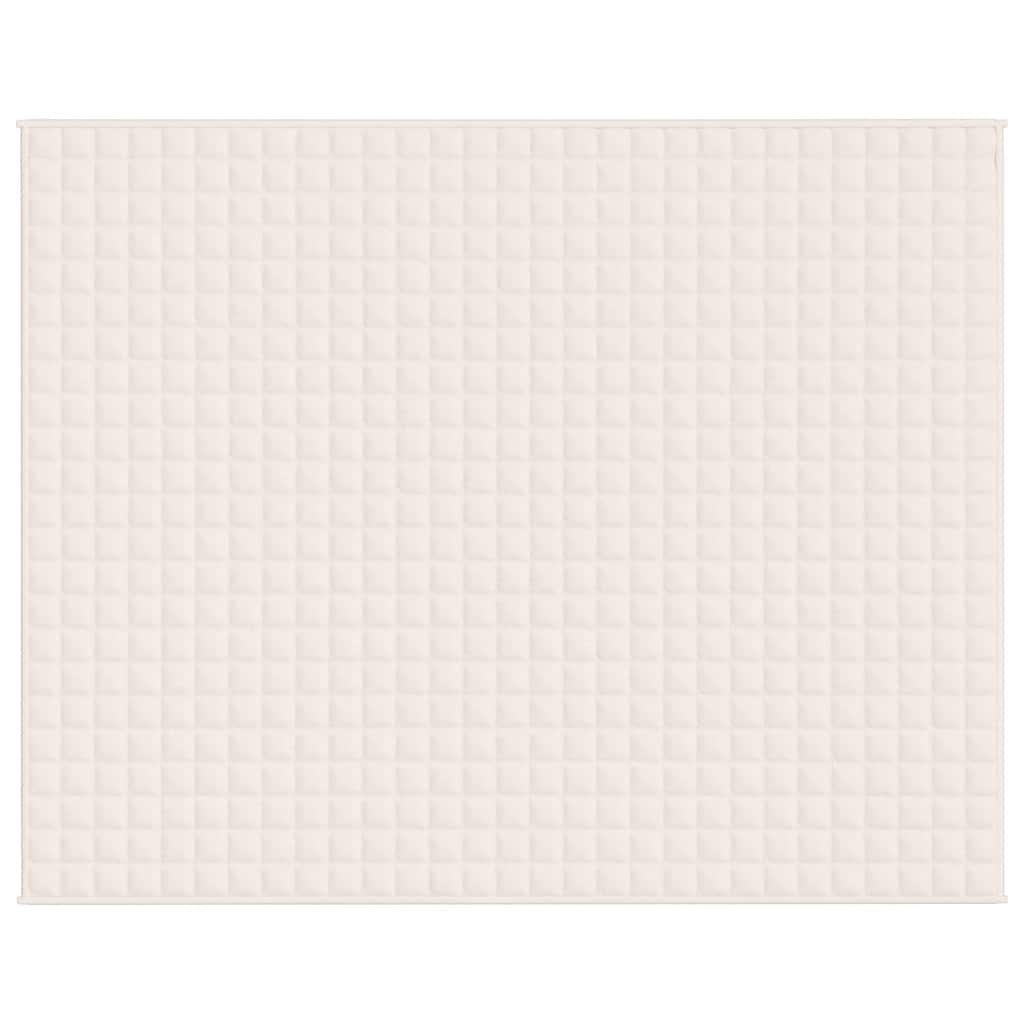 VIDAXL Coperta debole 235x290 cm 11 kg Crema leggera in tessuto