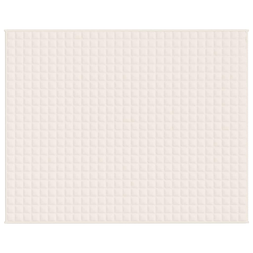 VIDAXL Coperta debole 235x290 cm 15 kg Crema leggera in tessuto