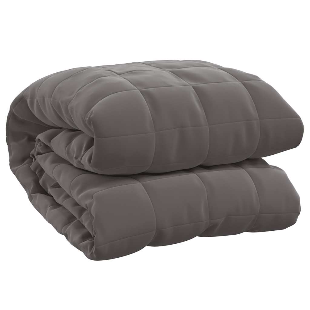 VIDAXL Coperta debole 138x200 cm 6 kg di tessuto grigio