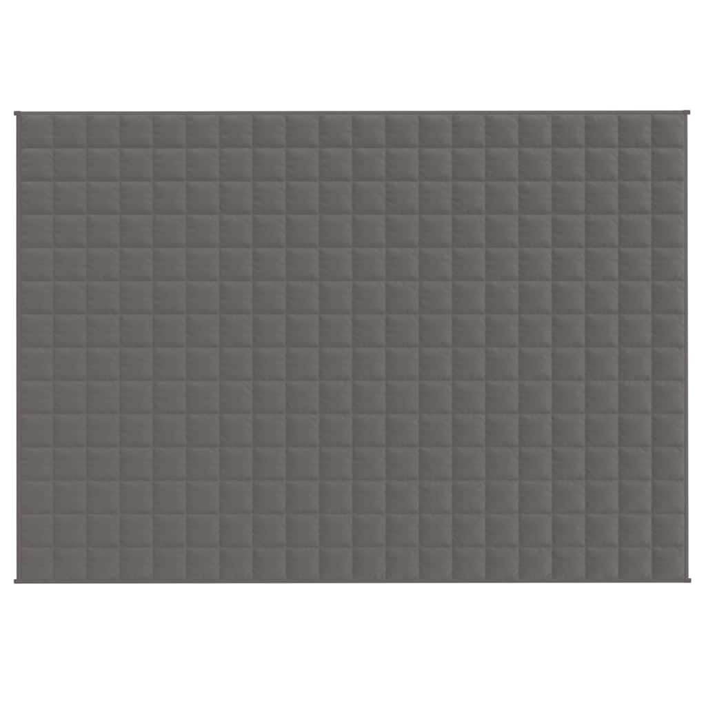 VIDAXL Coperta debole 138x200 cm 6 kg di tessuto grigio