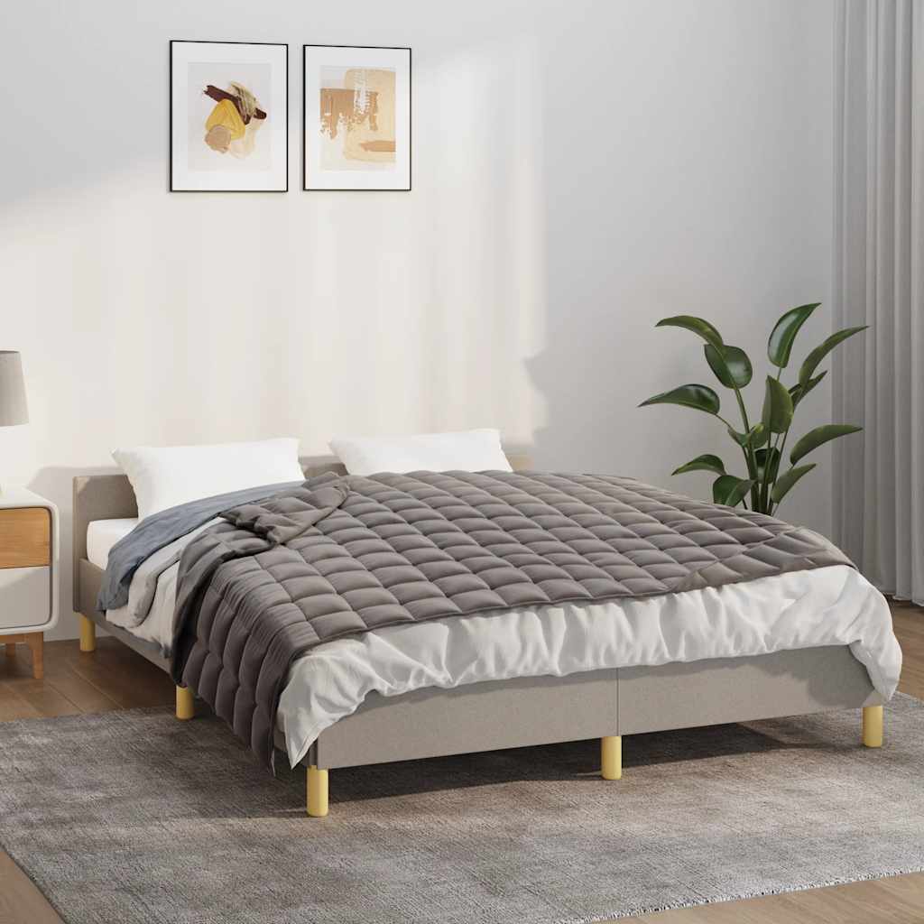 VIDAXL Coperta debole 138x200 cm 6 kg di tessuto grigio