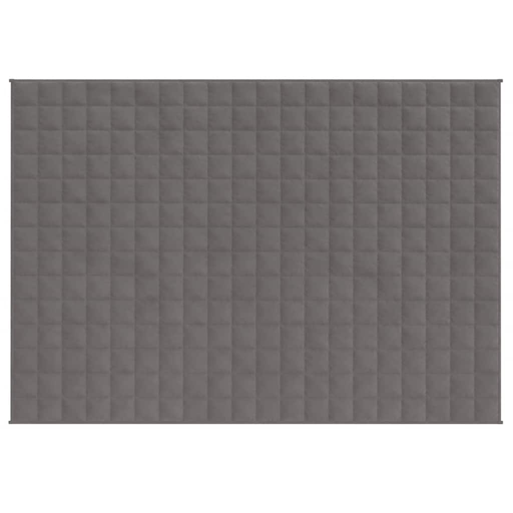 VIDAXL Coperta debole 150x200 cm 11 kg di tessuto grigio