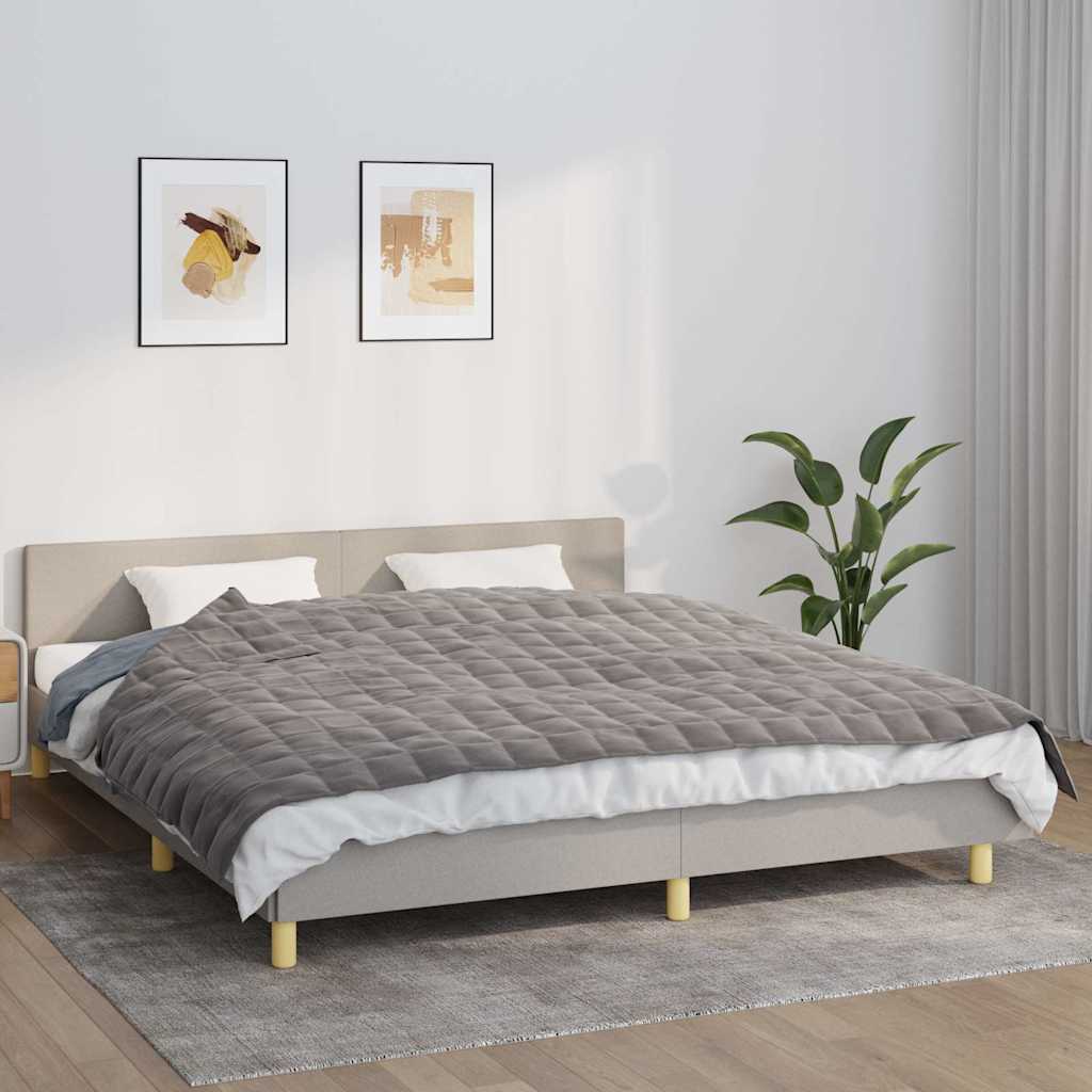 Vidaxl Weakage Manta 155x220 cm 7 kg de tela gris