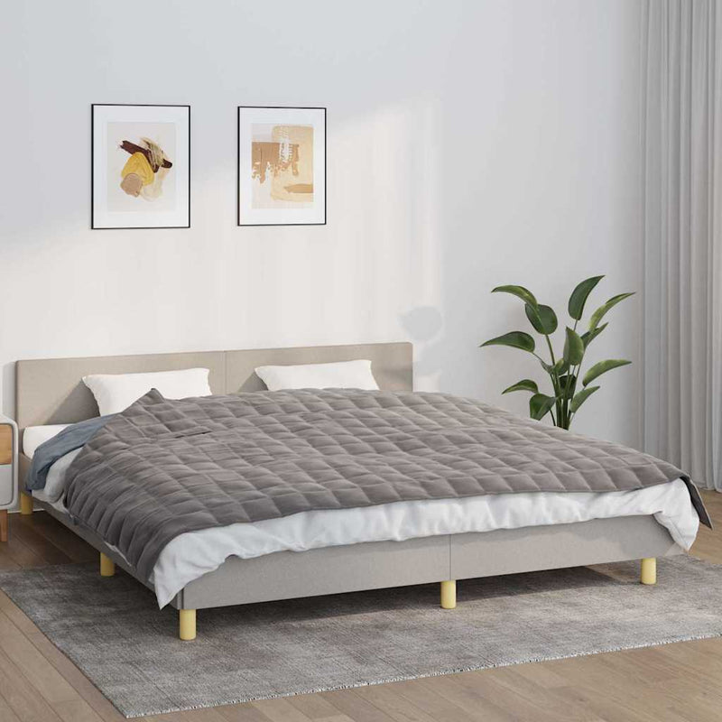 Vidaxl Weakage Manta 155x220 cm 7 kg de tela gris