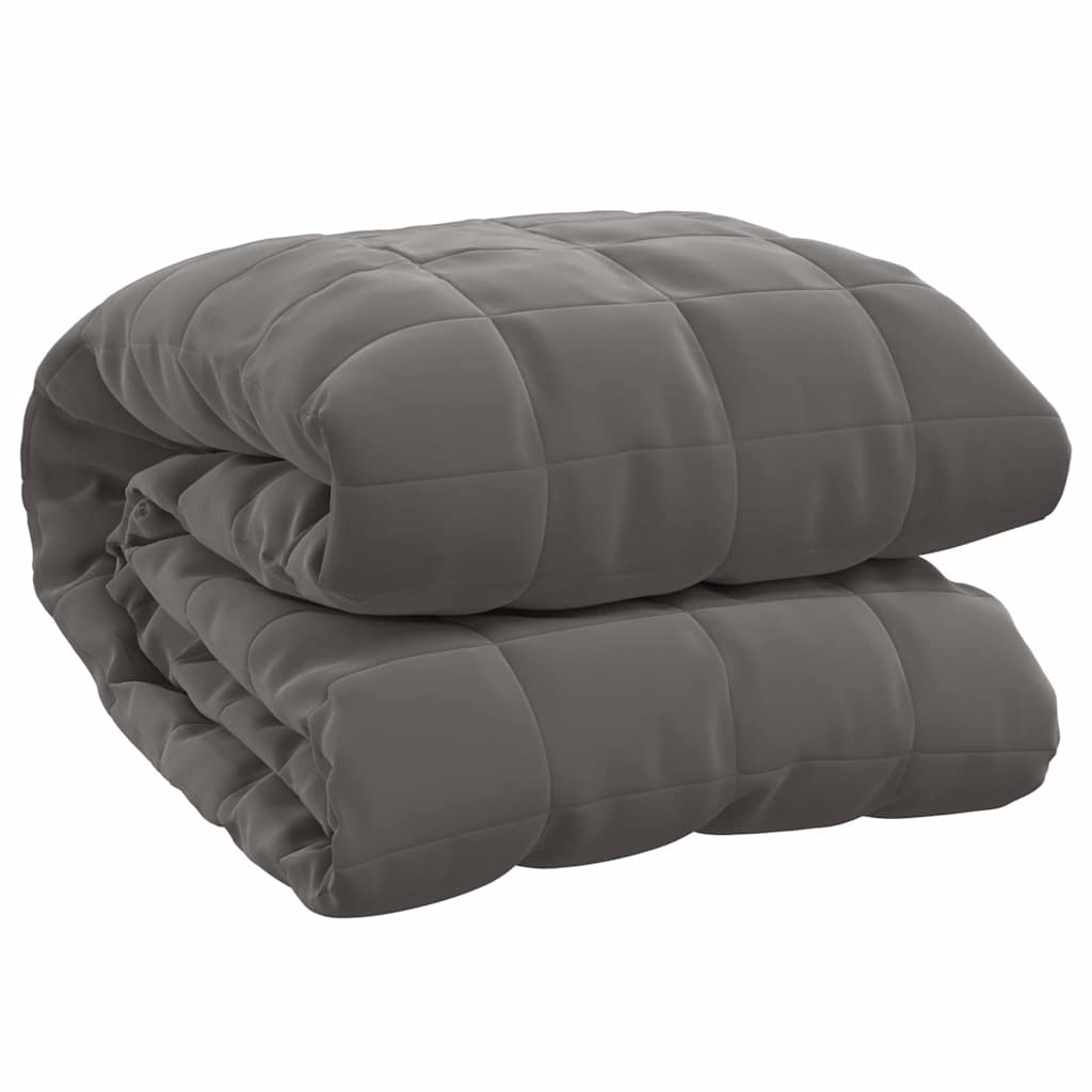 Manta de débil de Vidaxl 200x200 cm 13 kg de tela gris
