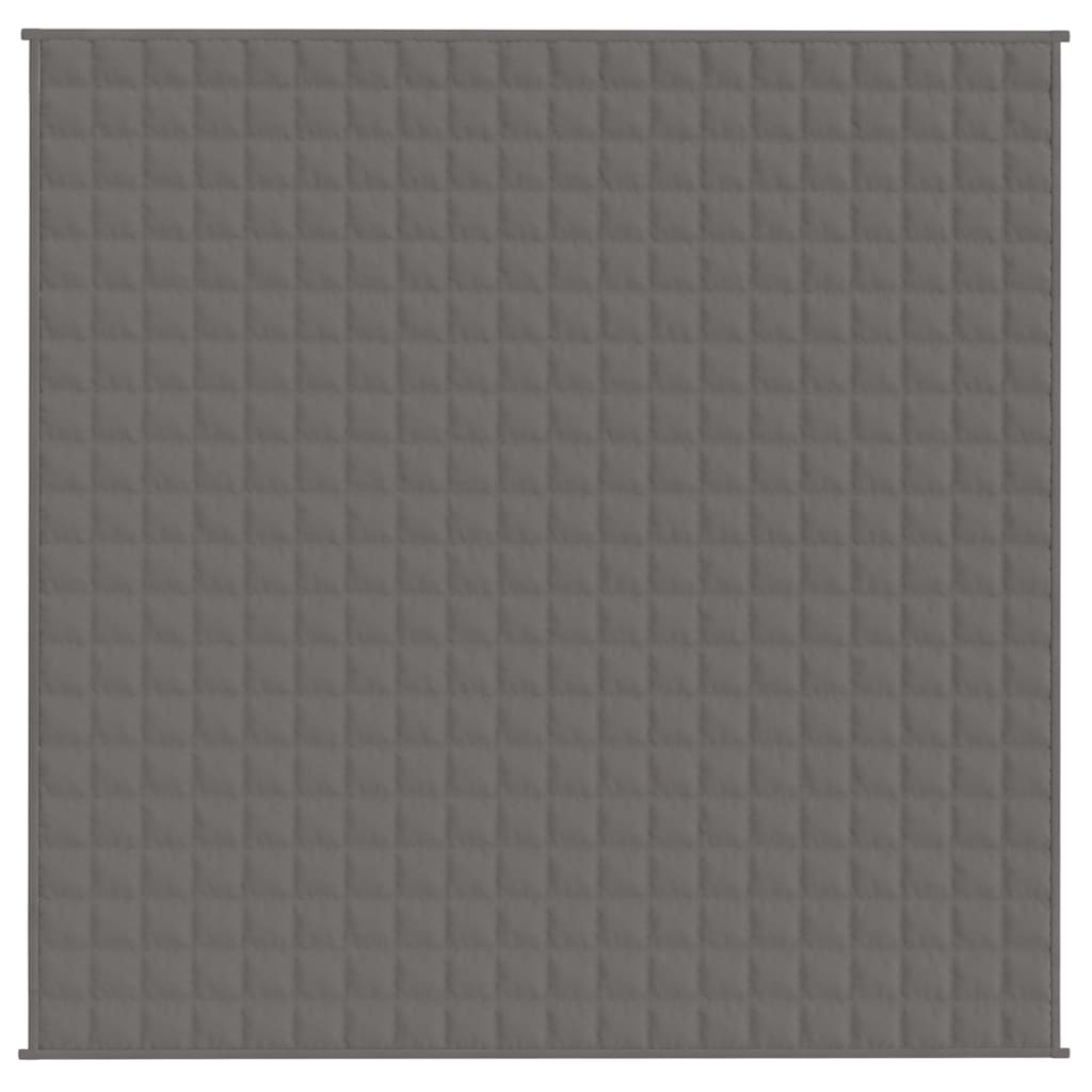 Manta de débil de Vidaxl 200x200 cm 13 kg de tela gris
