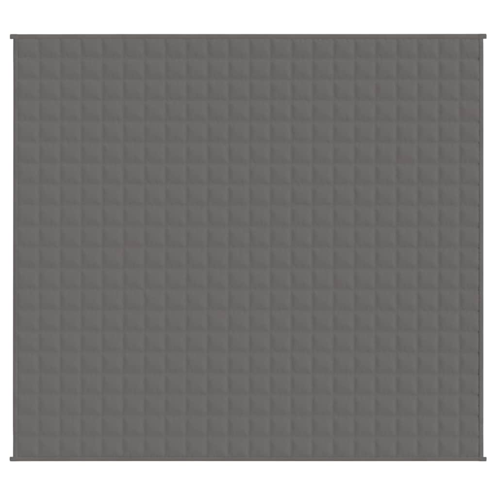 VIDAXL Coperta debole 200x225 cm 9 kg di tessuto grigio