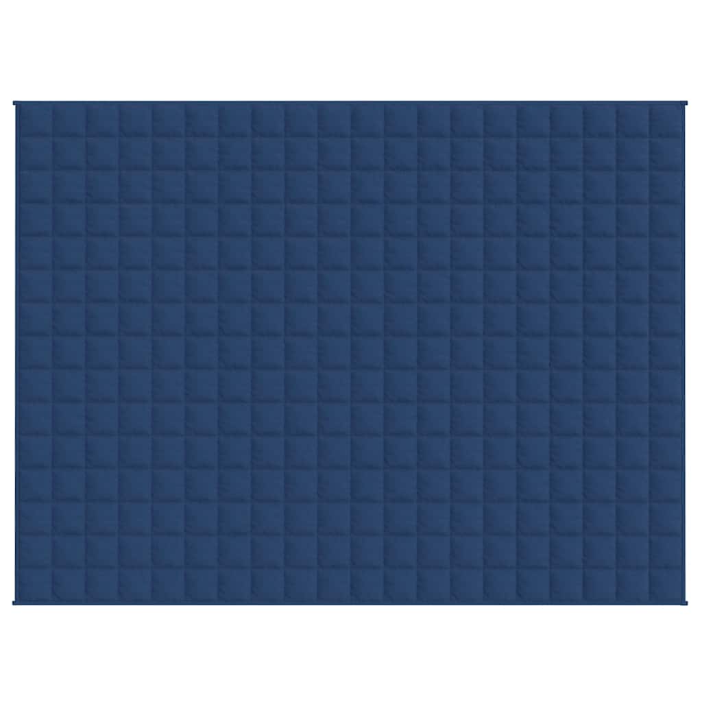 VIDAXL Coperta debole 150x200 cm 7 kg di tessuto blu