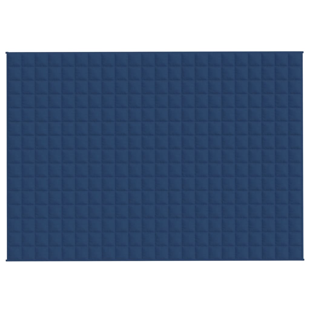 Vidaxl verzwaringsdeken 155x220 cm 7 kg stof blauw