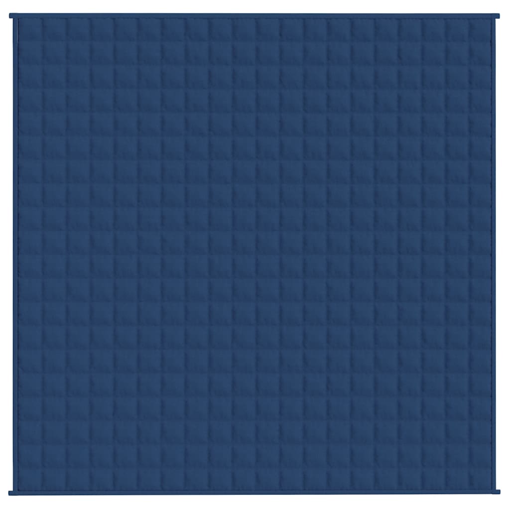 VIDAXL Coperta debole 200x200 cm 9 kg di tessuto blu