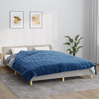 VIDAXL Coperta debole 200x225 cm 9 kg di tessuto blu