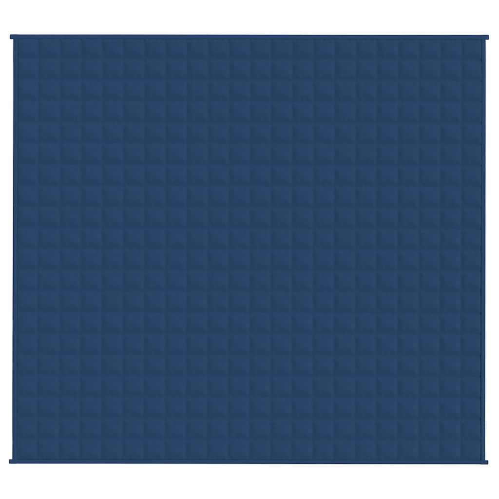 VIDAXL Coperta debole 200x225 cm 13 kg di tessuto blu