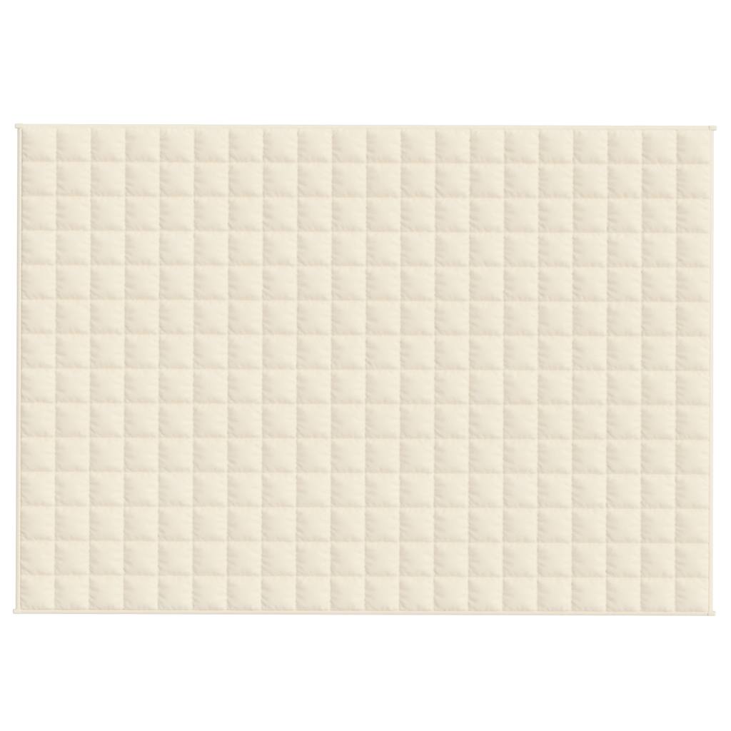 VIDAXL Coperta debole 138x200 cm 10 kg Crema leggera in tessuto