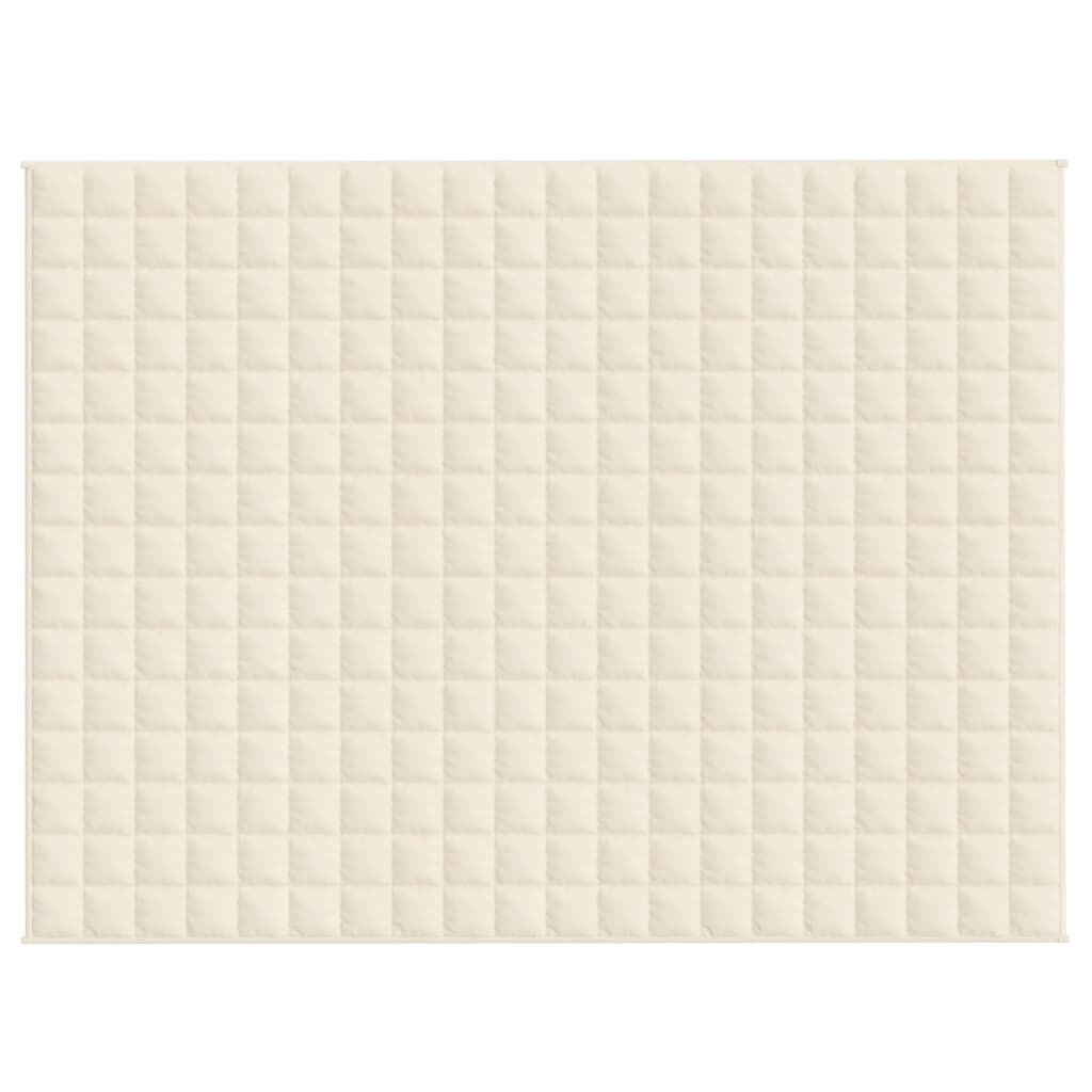 Vidaxl verzwaringsdeken 150x200 cm 11 kg stof lichtcrèmekleurig