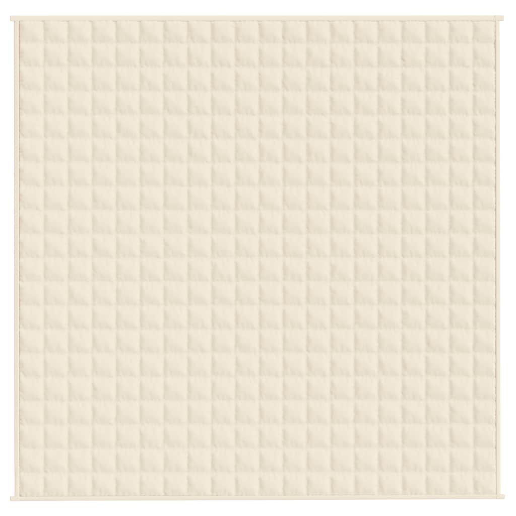 Vidaxl verzwaringsdeken 200x200 cm 13 kg stof lichtcrèmekleurig