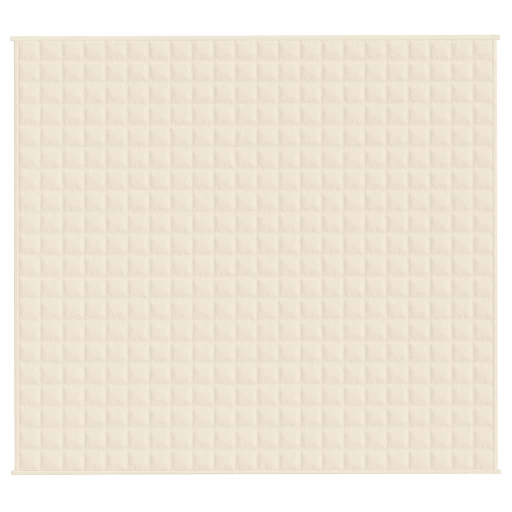 Manta de débil de Vidaxl 200x225 cm 9 kg de crema de luz de tela