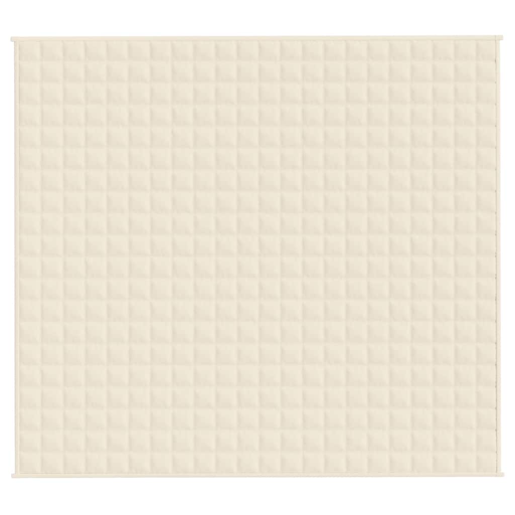 Manta de débil de Vidaxl 200x225 cm 13 kg de crema de luz de tela