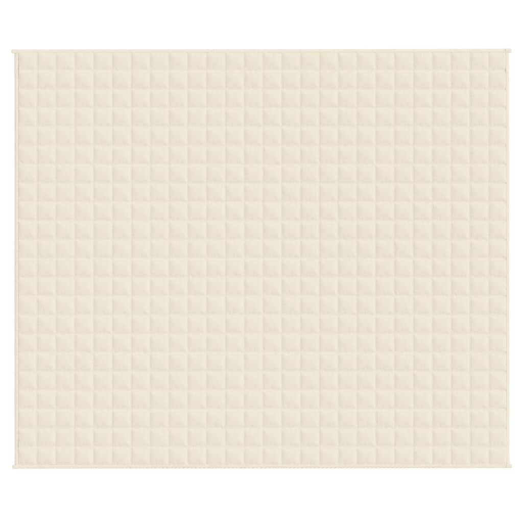 VIDAXL Coperta debole 220x260 cm 11 kg Crema leggera in tessuto