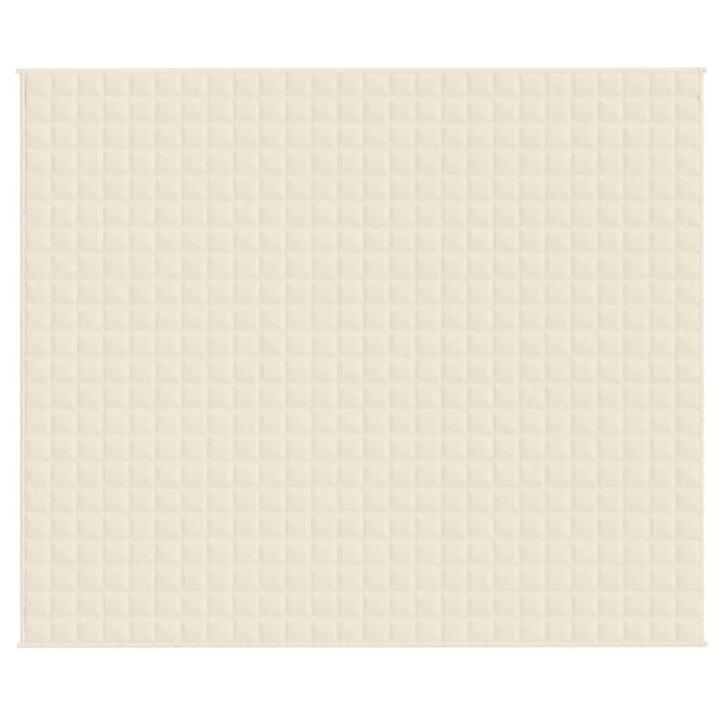 VIDAXL Coperta debole 220x260 cm 11 kg Crema leggera in tessuto