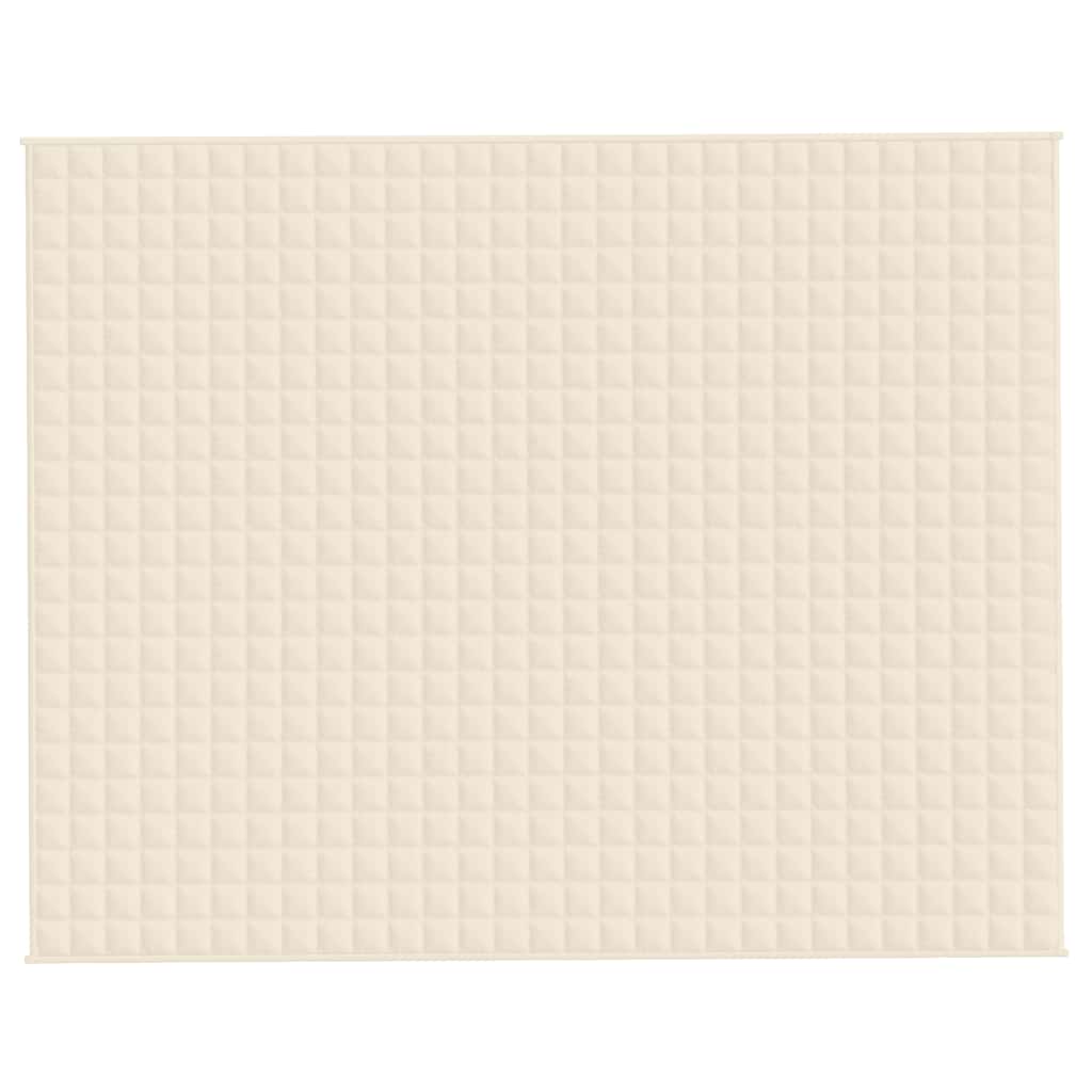 VIDAXL Coperta debole 235x290 cm 11 kg Crema leggera in tessuto