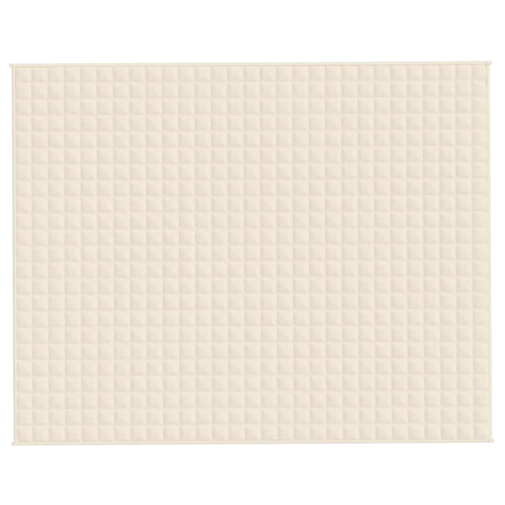 VIDAXL Coperta debole 235x290 cm 15 kg Crema leggera in tessuto
