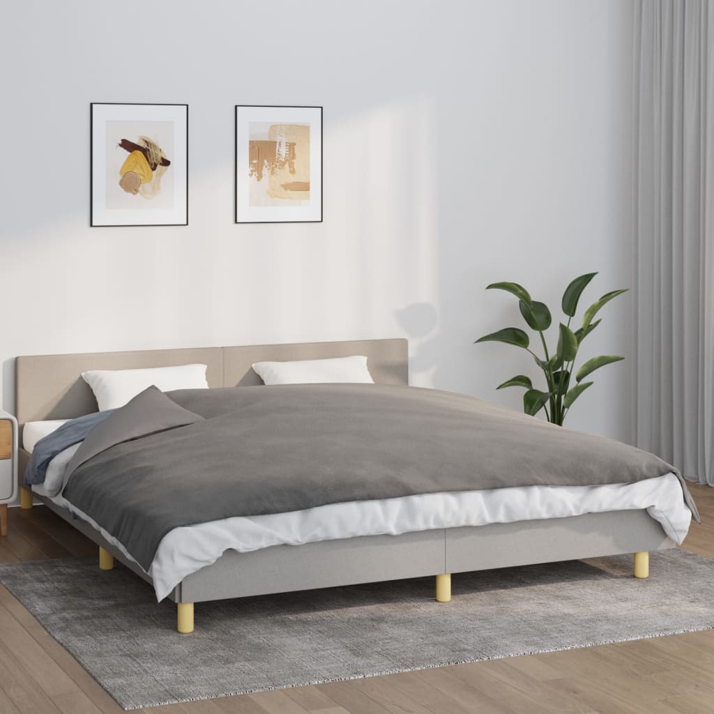 VIDAXL Coperta debole con copertina 155x220 cm 11 kg di tessuto grigio