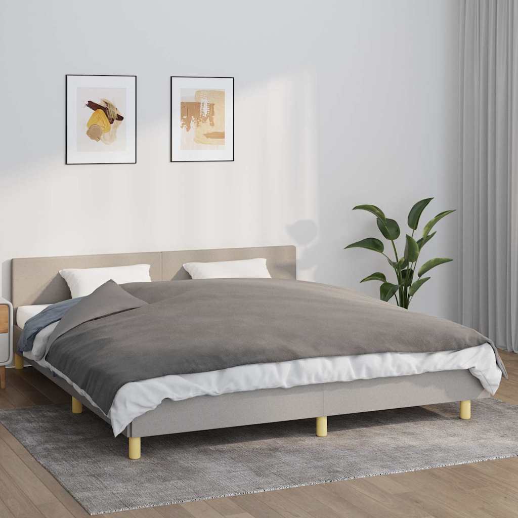 VIDAXL Coperta debole con copertina 155x220 cm 11 kg di tessuto grigio