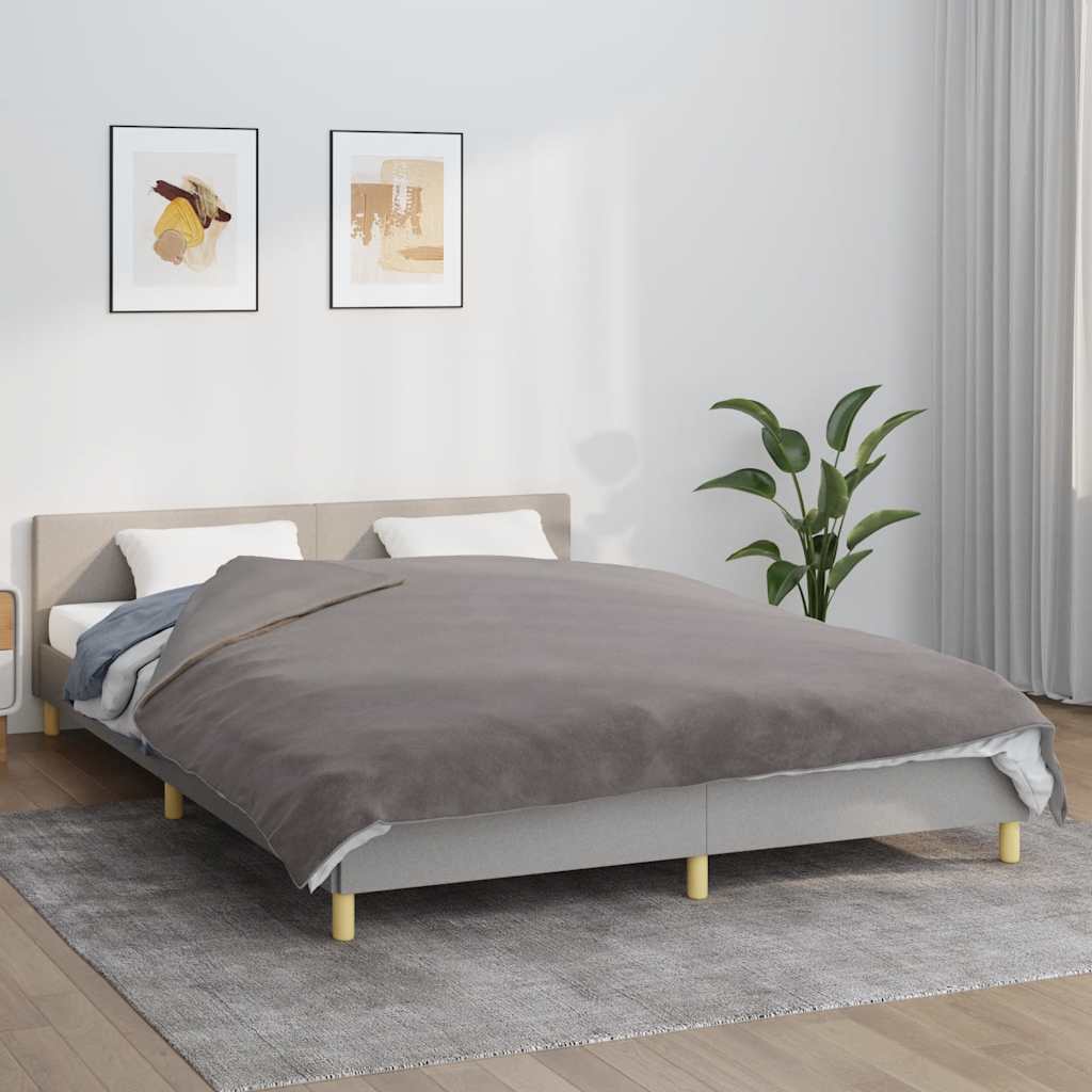 VIDAXL Coperta debole con copertura 200x200 cm 9 kg di tessuto grigio