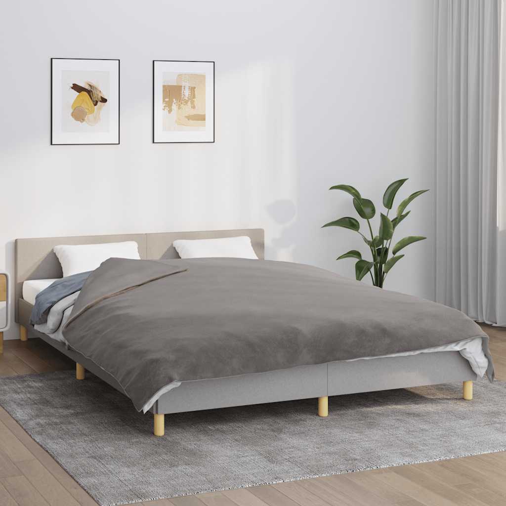 VIDAXL Coperta debole con copertura 200x225 cm 9 kg di tessuto grigio