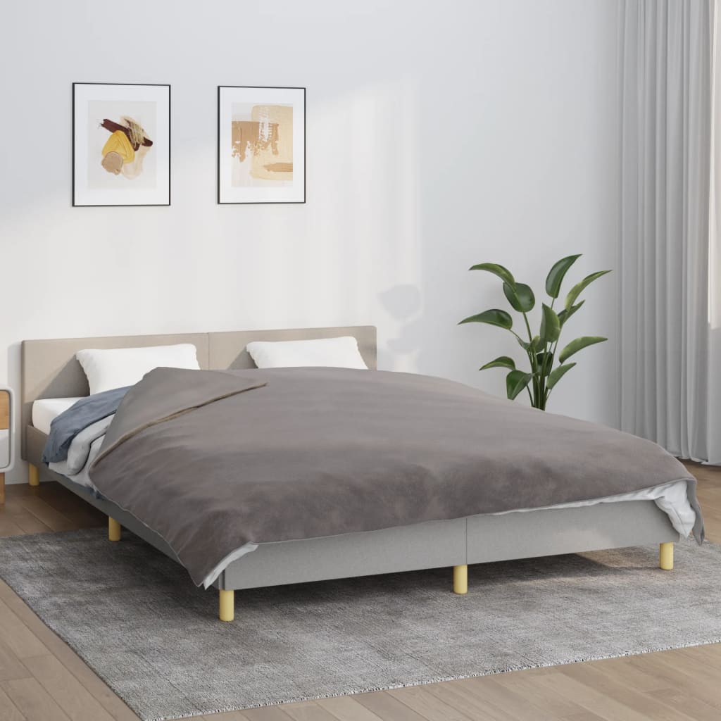 VIDAXL Coperta debole con copertura 200x225 cm 13 kg di tessuto grigio