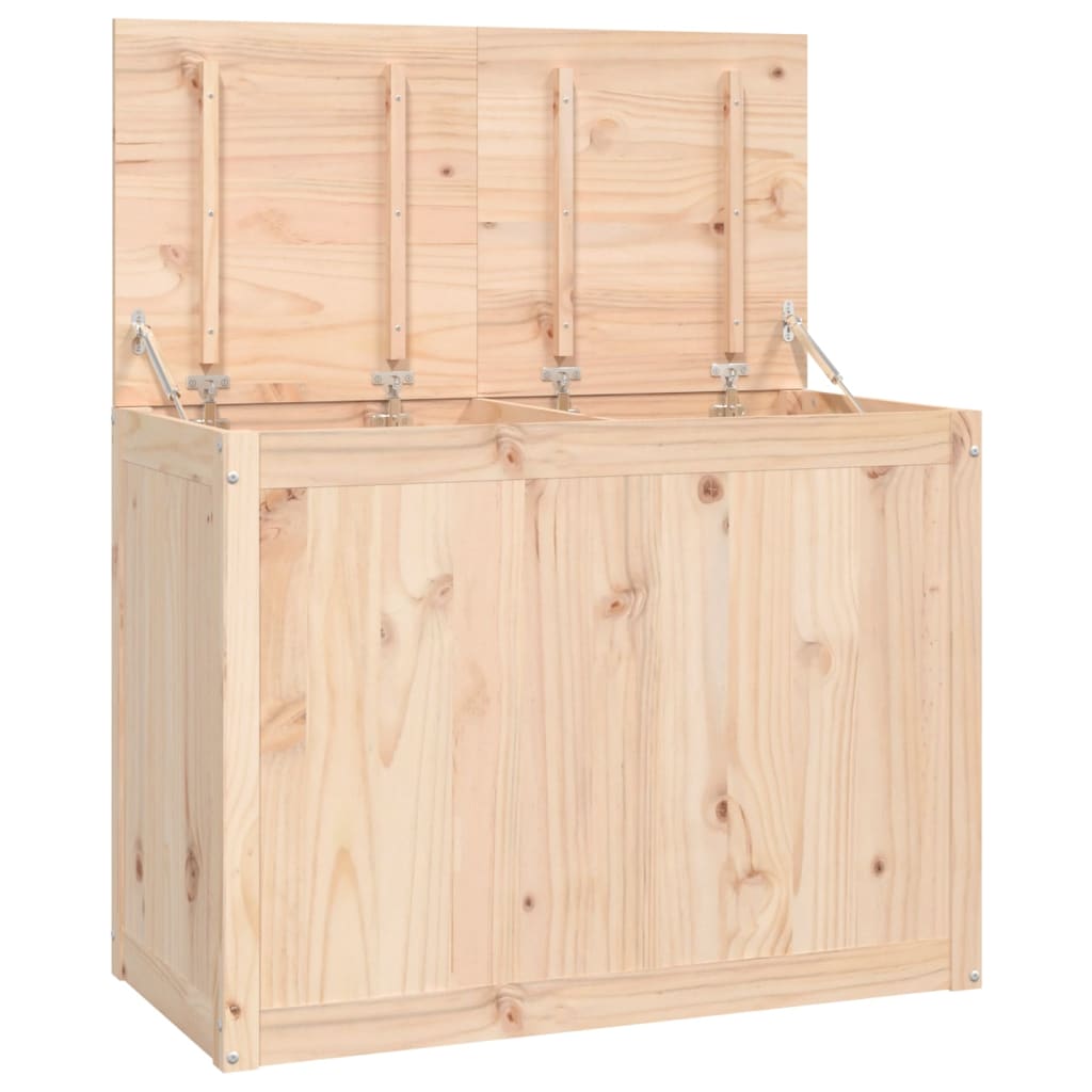 Cesta de lavandería Vidaxl 88.5x44x66 cm de pino sólido