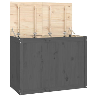 Vidaxl Laundry Basket 88.5x44x66 cm Solid Pine Grey