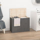 Vidaxl Laundry Basket 88.5x44x66 cm Solid Pine Grey