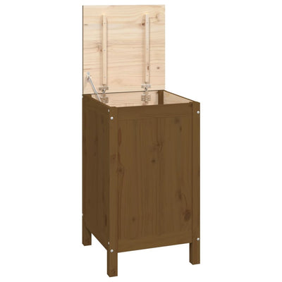 Vidaxl Laundry Basket 44x44x76 cm Miele di pino solido Brown