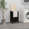Vidaxl Laundry Basket 44x44x76 cm Pino solido nero
