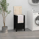Vidaxl Laundry Basket 44x44x76 cm Pino solido nero
