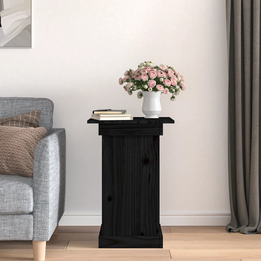Vidaxl Flower Standard 40x40x60 cm Pino solido nero