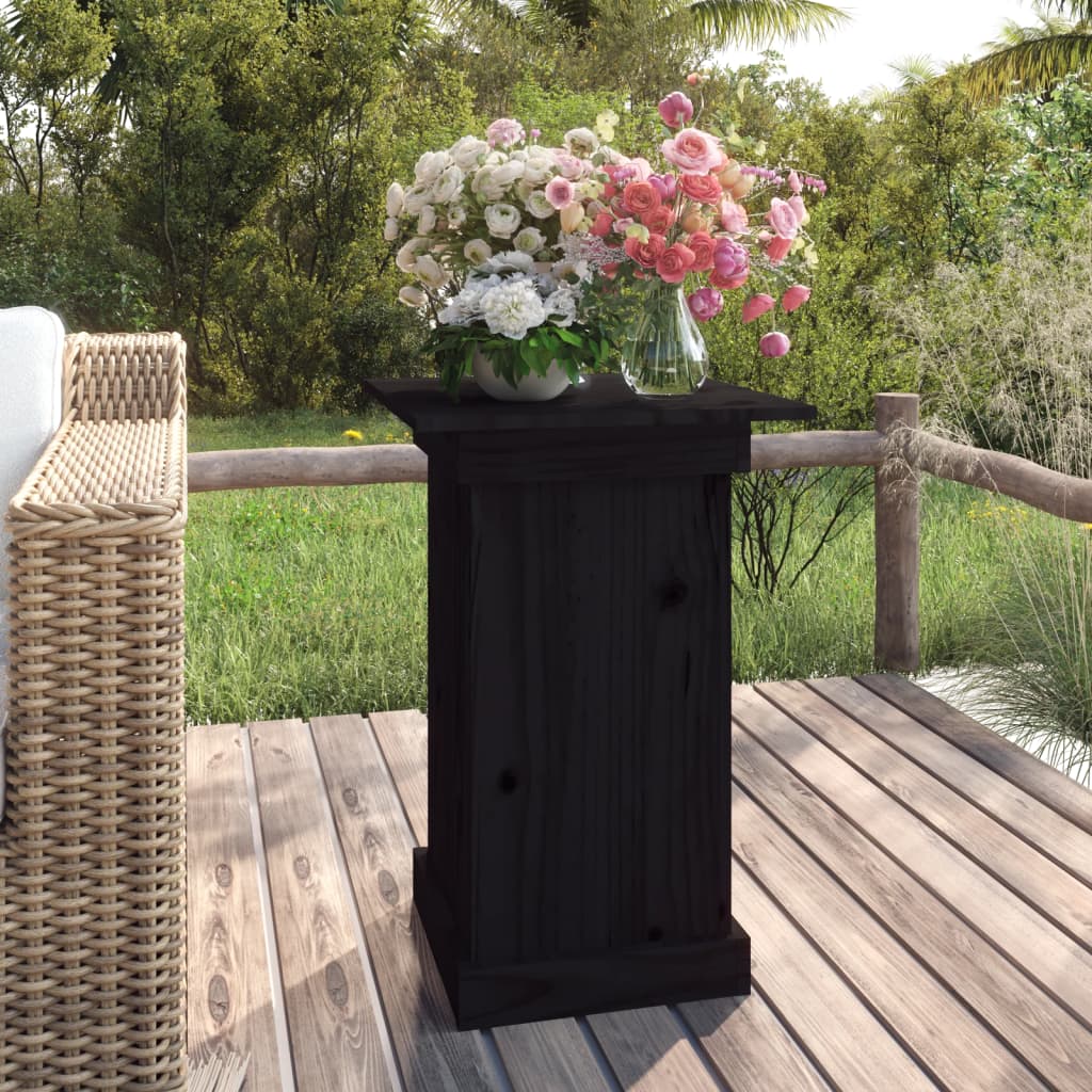 Vidaxl Flower Standard 40x40x60 cm Pino solido nero