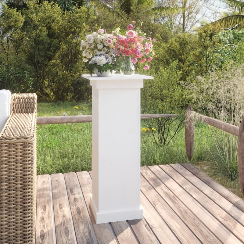 Vidaxl Flower Standard 40x40x90 cm Pino solido bianco