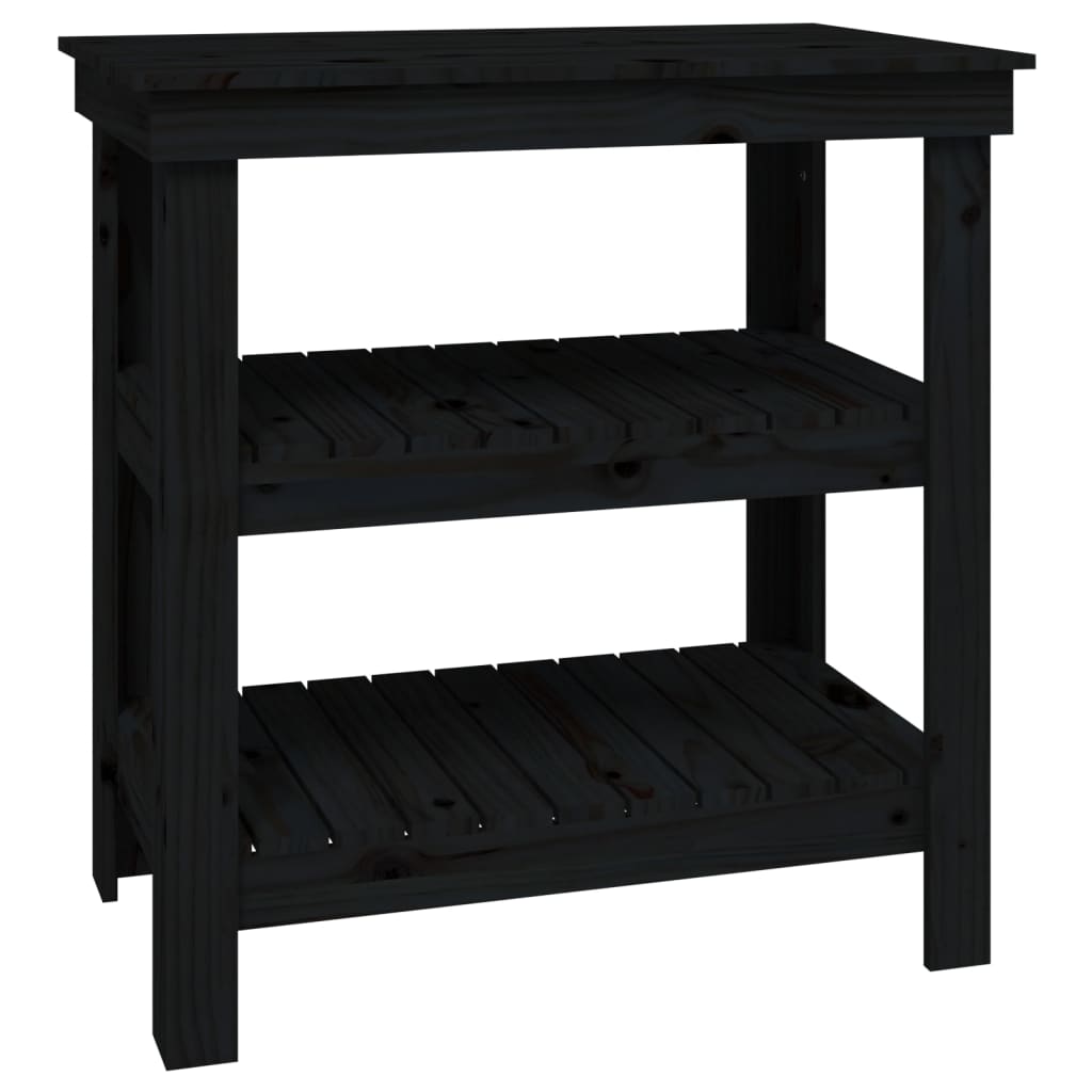 Vidaxl Workbench 78.5x50x80 cm de pino sólido