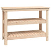 Vidaxl werkbank 110,5x50x80 cm massief grenenhout